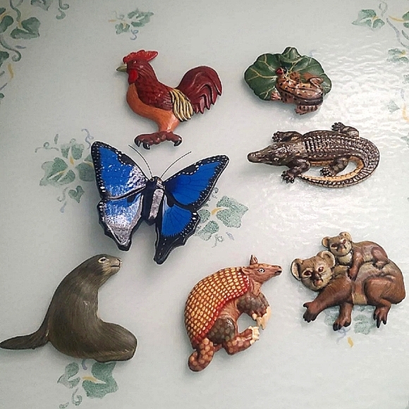 Anthropologie Other - Set of 7 Anthropologie Animal Magnets